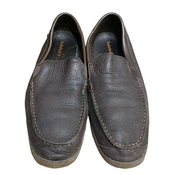 Timberland Bluffton Ortholite Brown Nubuck Upper Slip On Loafers Size 8 - Picture 3 of 10